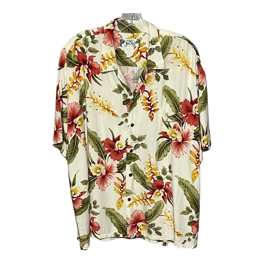 Two Palms Vintage Hawaiian Shirt Men’s XXL Short Sleeve Tropical